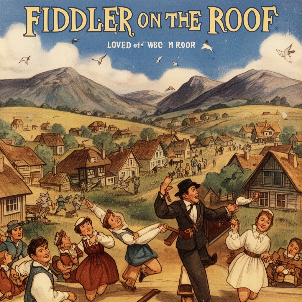 AI-generated illustration of Fiddler on the Roof