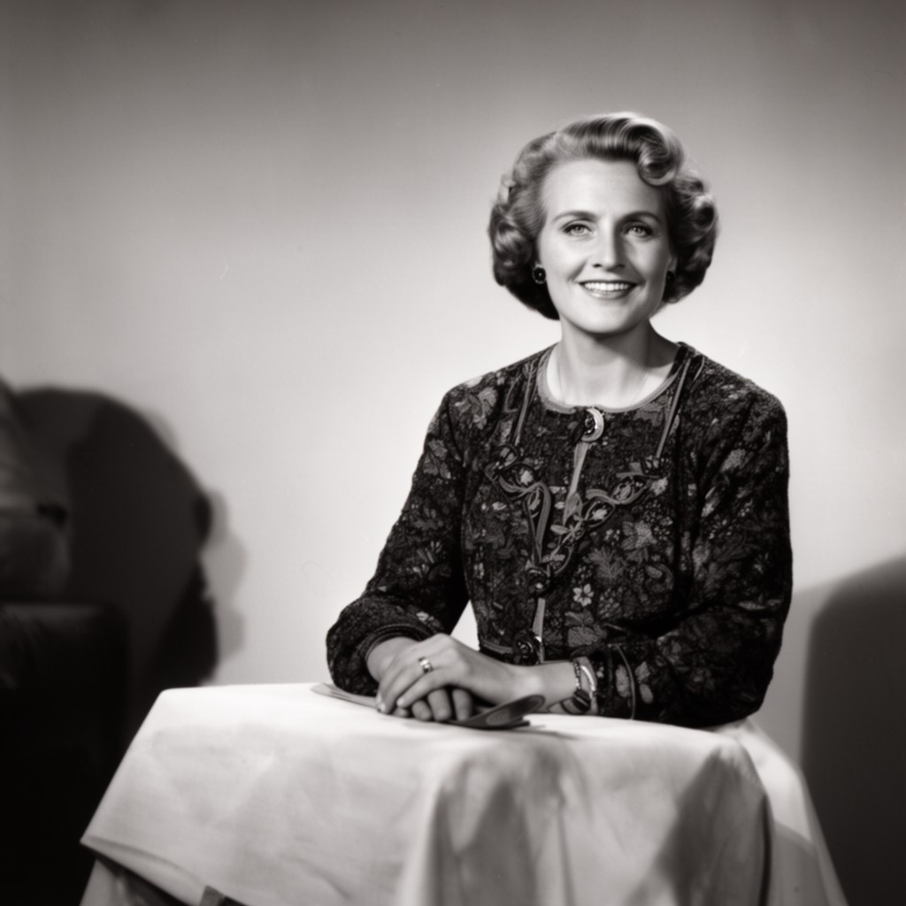 AI-generated illustration of Margaret Truman