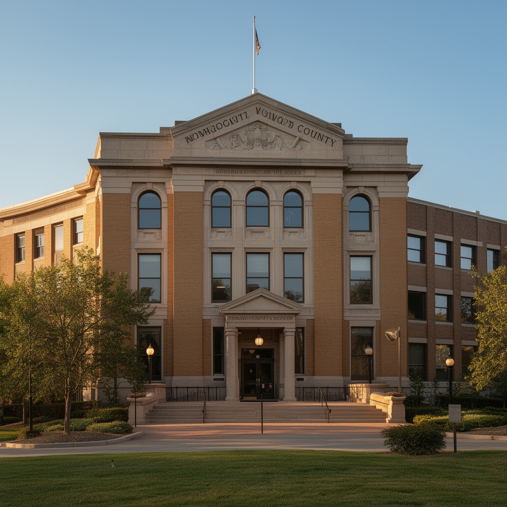AI-generated illustration of Howard County Courthouse