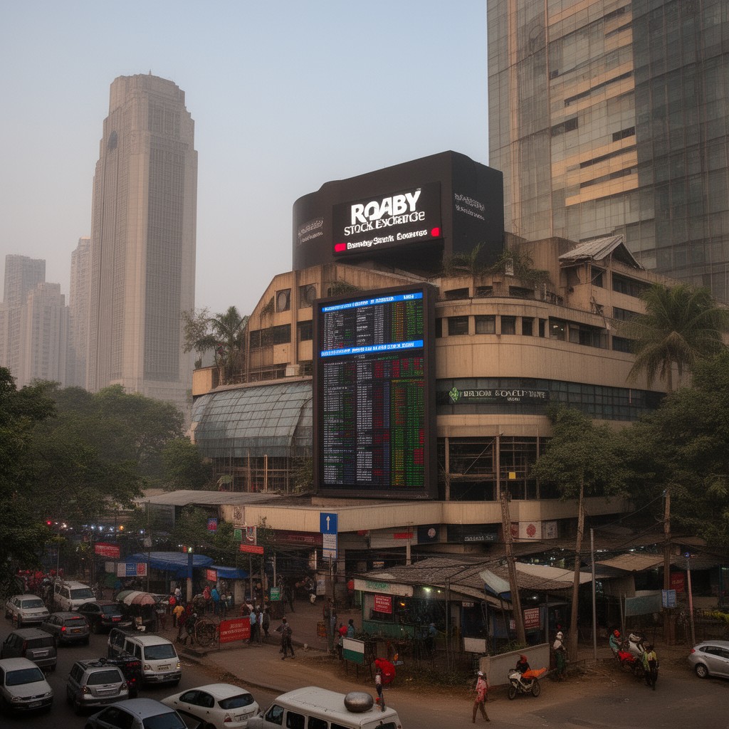 AI-generated illustration of Bombay Stock Exchange
