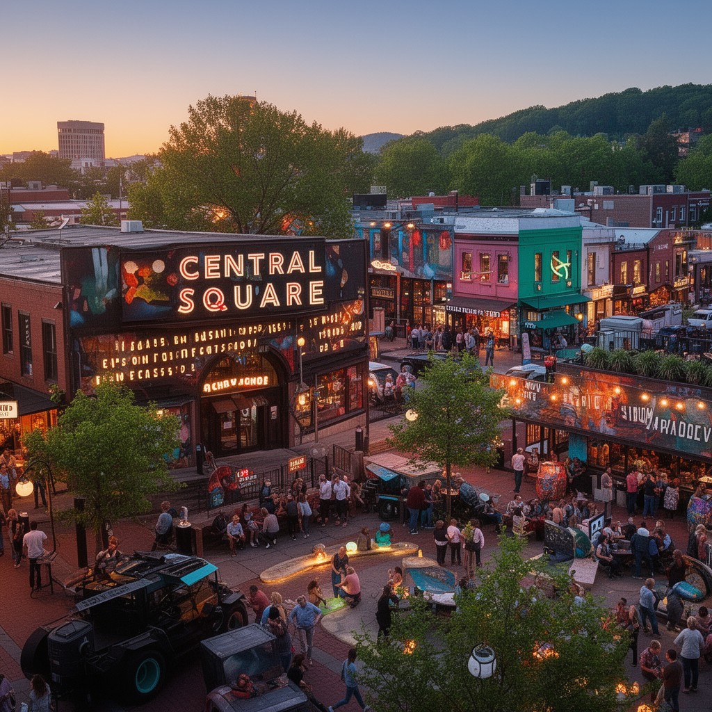 AI-generated illustration of Central Square