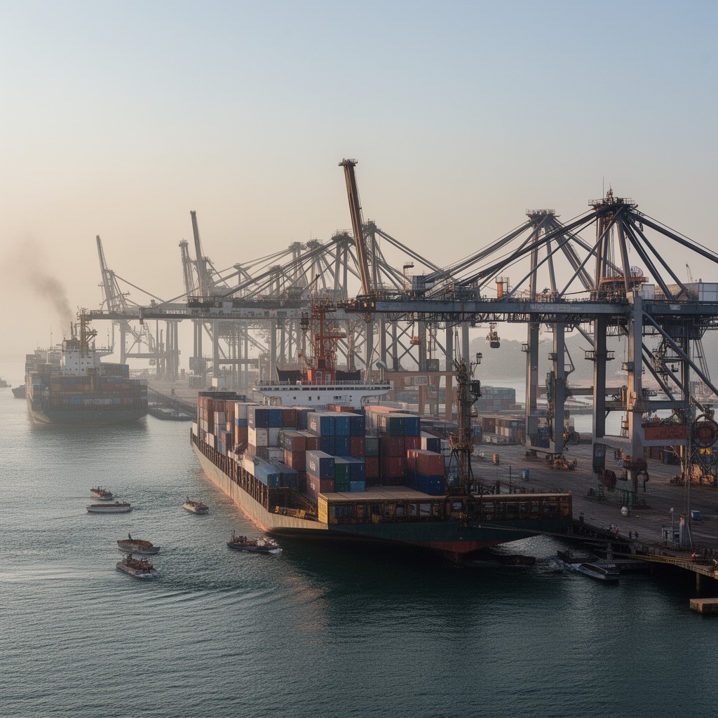AI-generated illustration of Jawaharlal Nehru Port