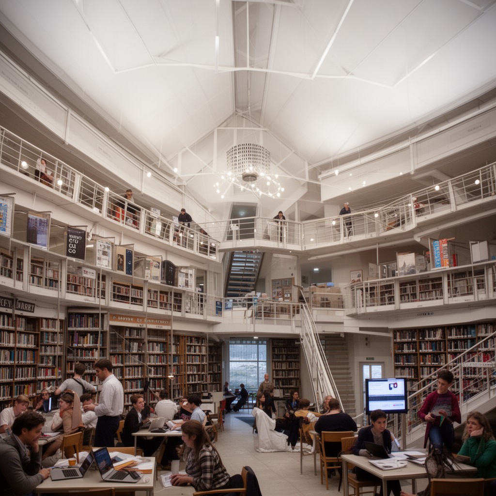 AI-generated illustration of Dewey Library