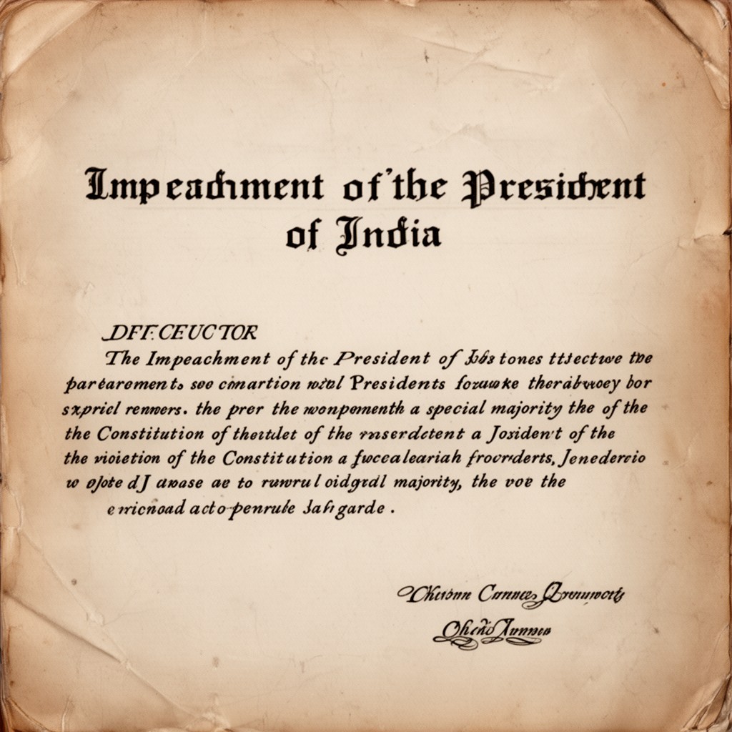AI-generated illustration of Impeachment of the President of India