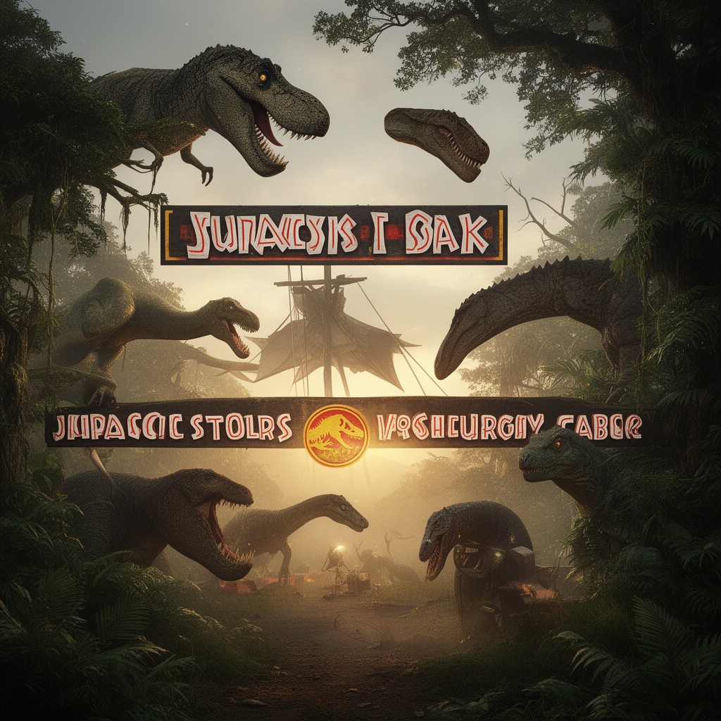 AI-generated illustration of Jurassic Park