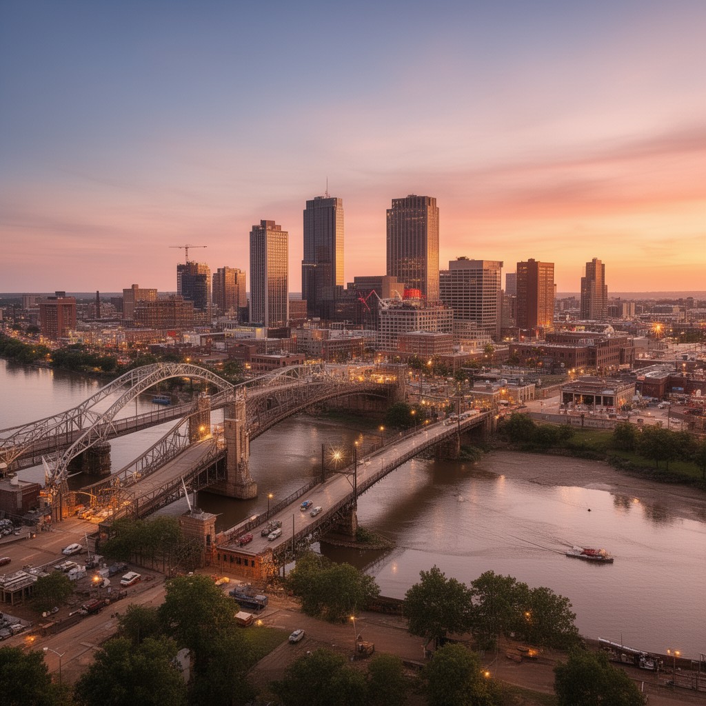 AI-generated illustration of Shreveport, Louisiana, United States