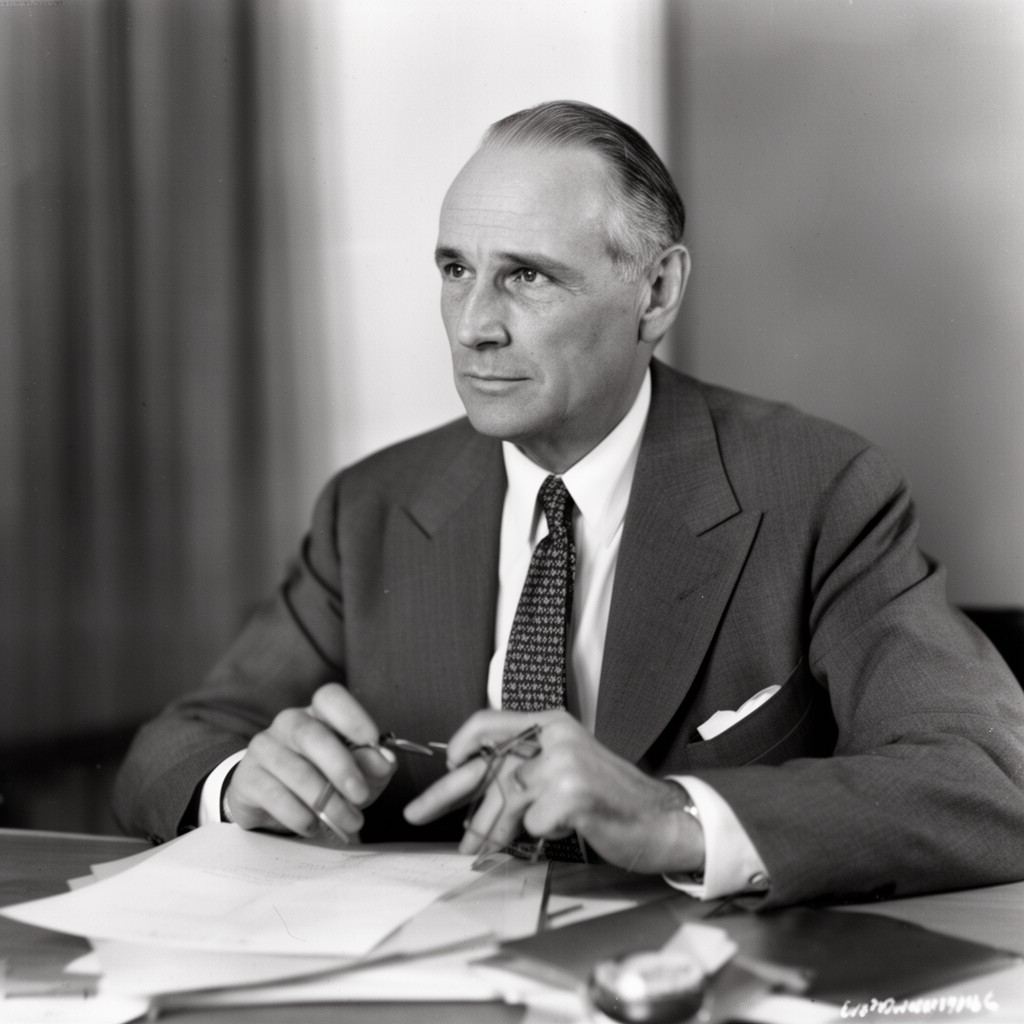 AI-generated illustration of Alfred P. Sloan