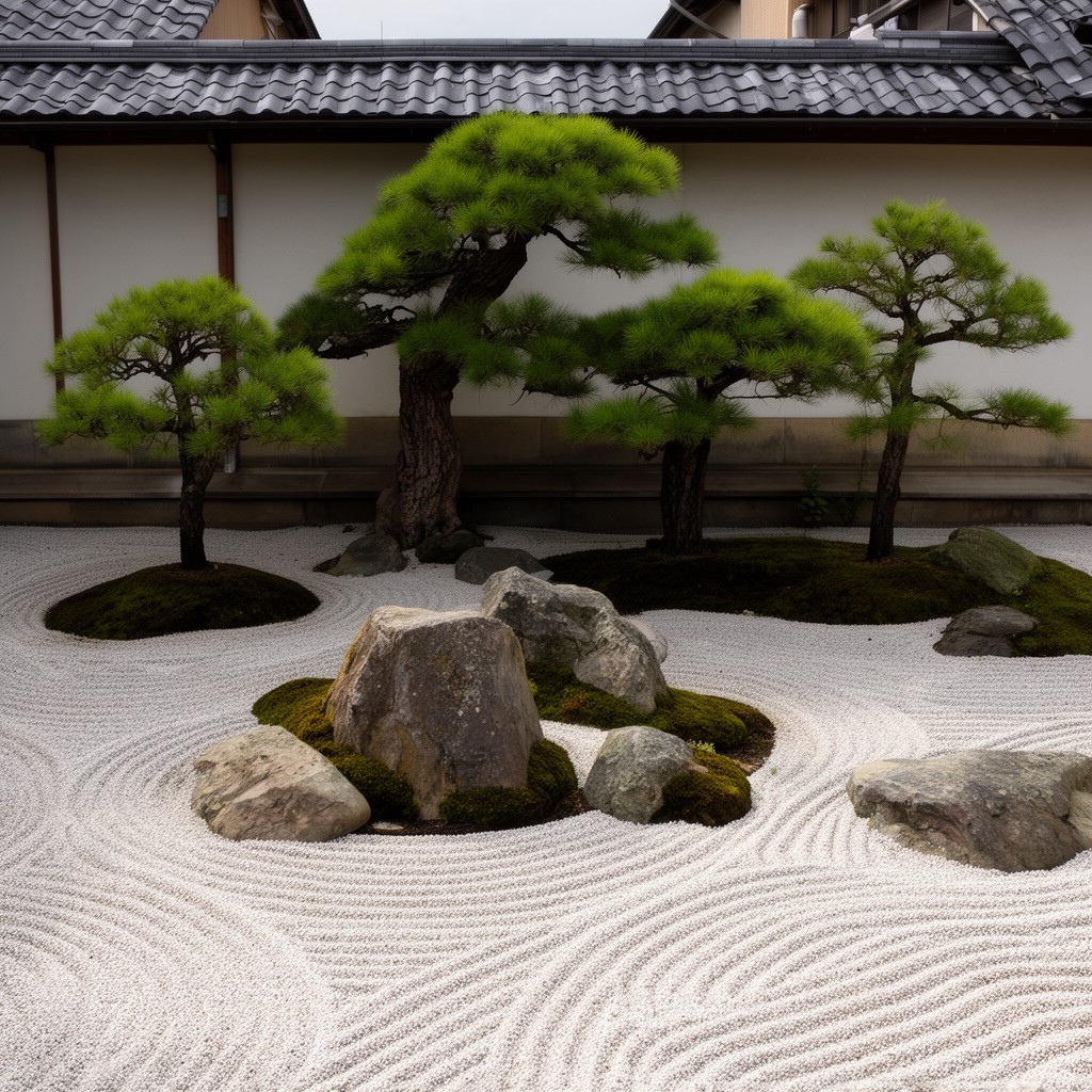 AI-generated illustration of Zen gardens
