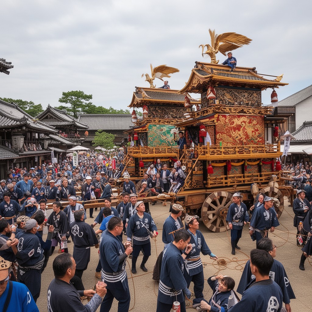 AI-generated illustration of Gion Matsuri