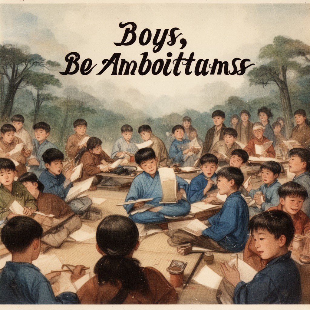 AI-generated illustration of Boys, be ambitious