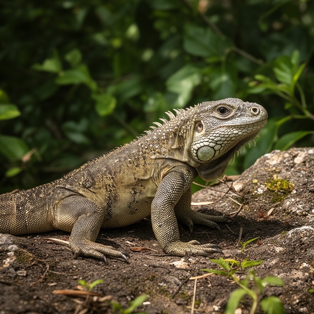 AI-generated illustration of Mona ground iguana