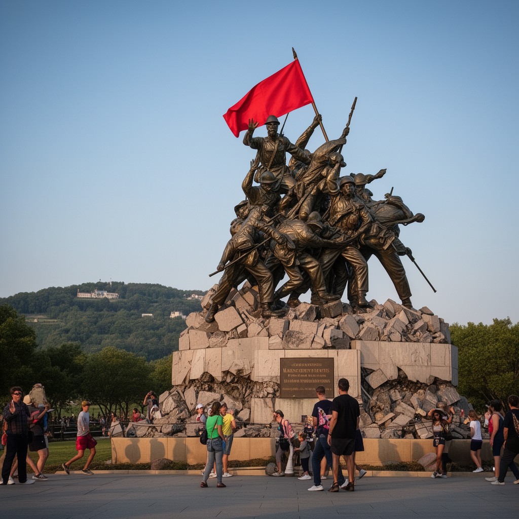 AI-generated illustration of Marine Corps War Memorial