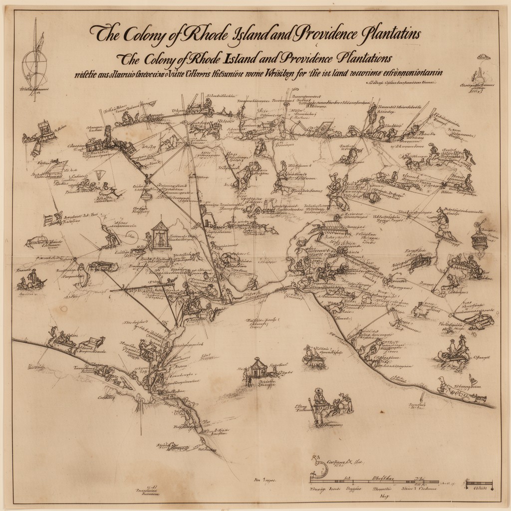 AI-generated illustration of Colony of Rhode Island and Providence Plantations