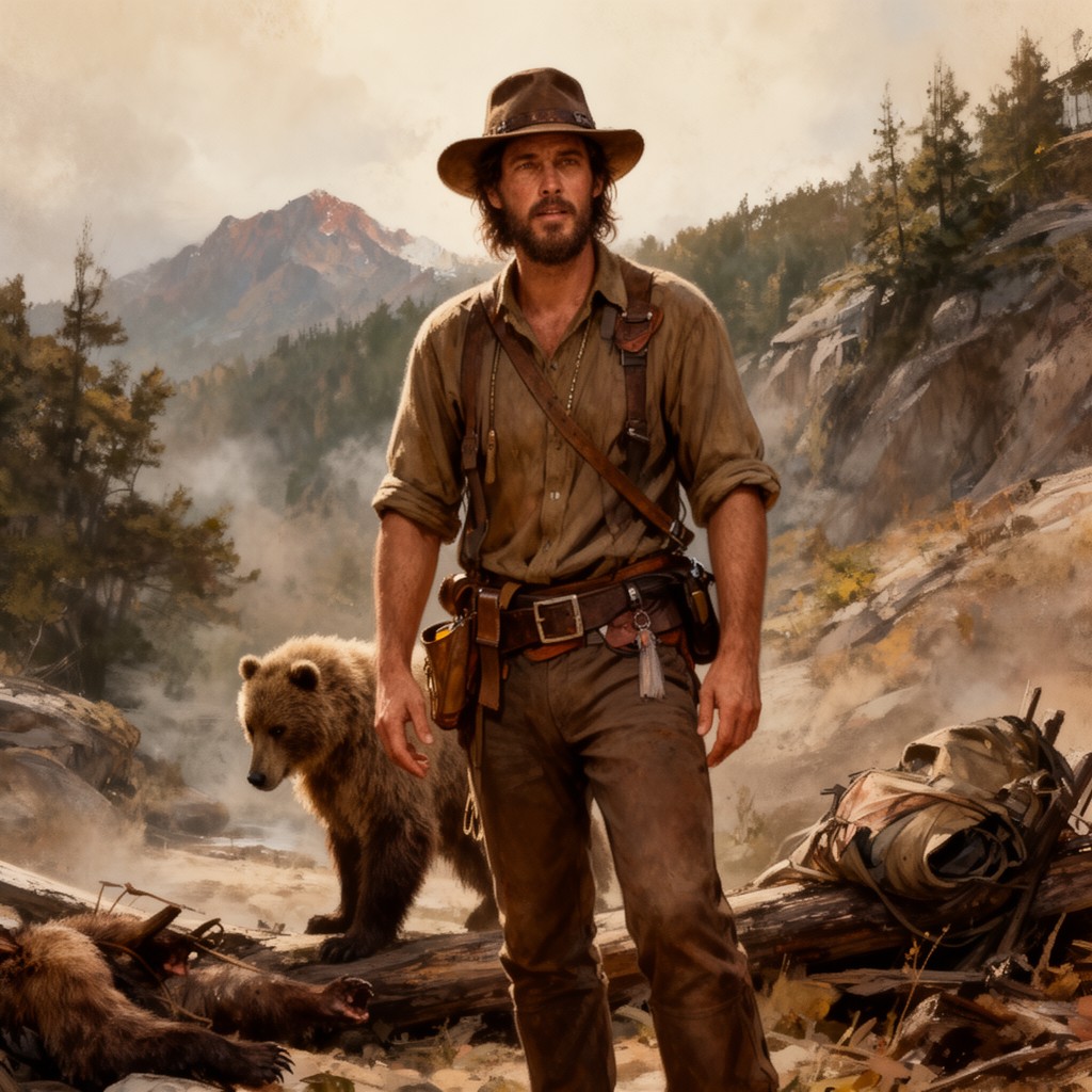 AI-generated illustration of Hugh Glass
