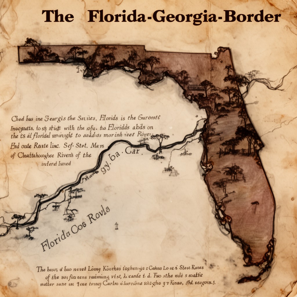AI-generated illustration of Florida–Georgia border