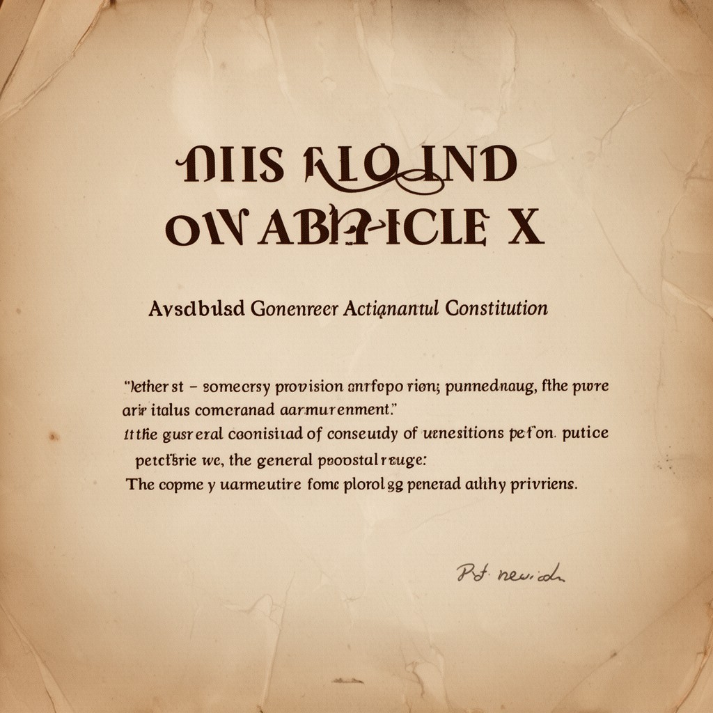 AI-generated illustration of Article X
