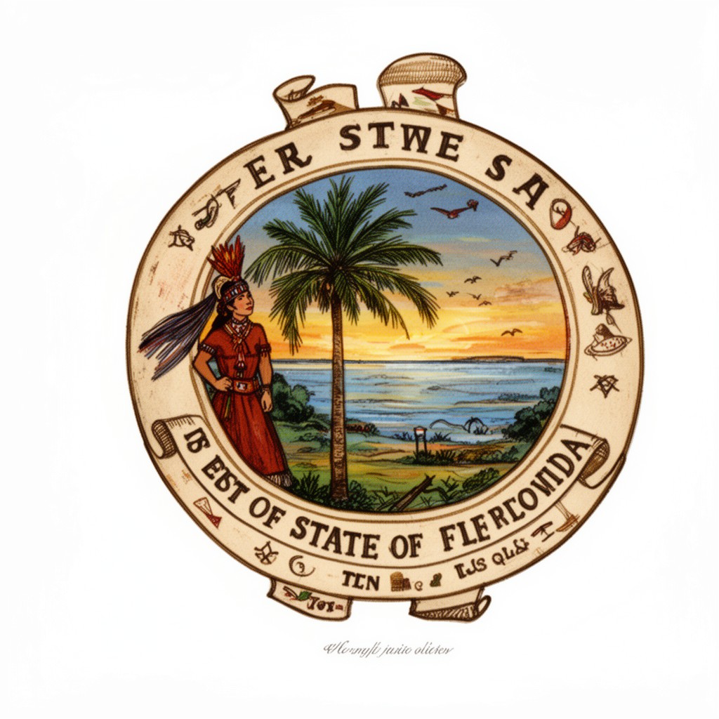 AI-generated illustration of Seal of the State of Florida