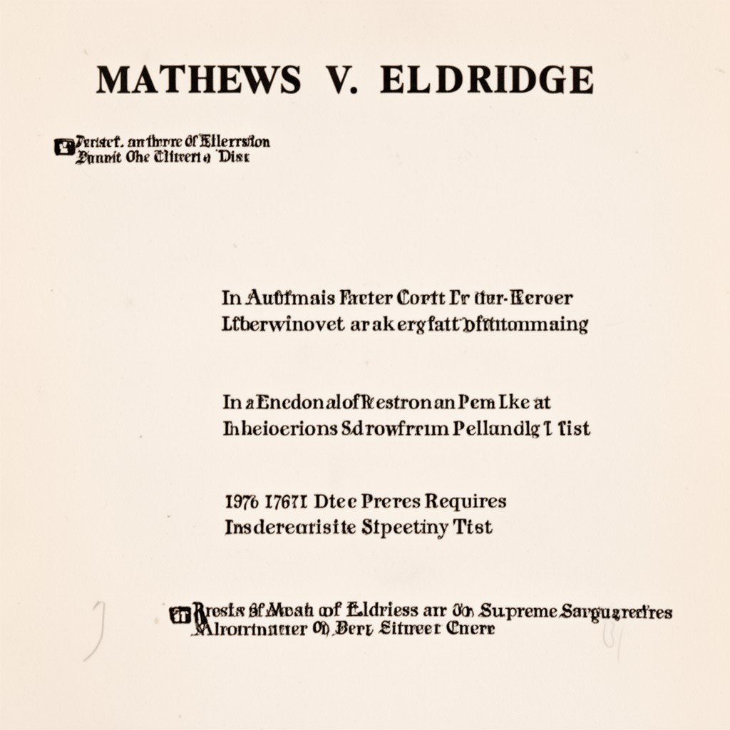 AI-generated illustration of Mathews v. Eldridge