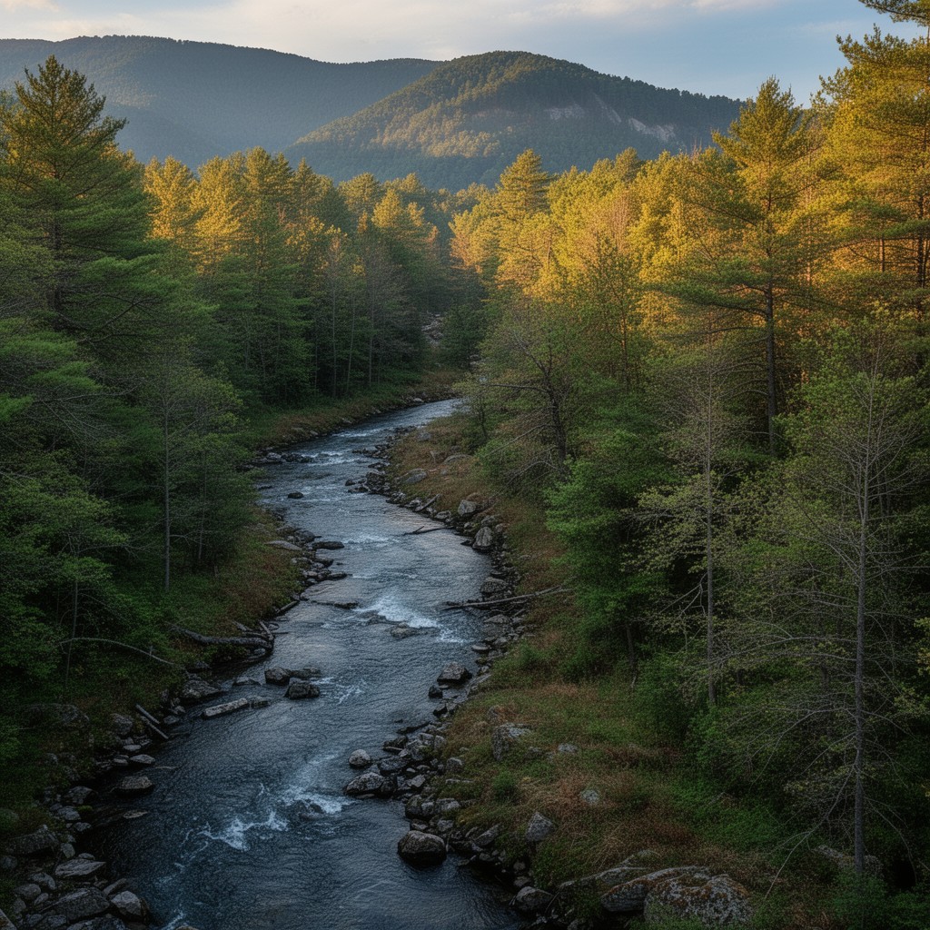 AI-generated illustration of Sacandaga River