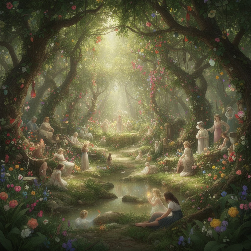 AI-generated illustration of Garden of Eden