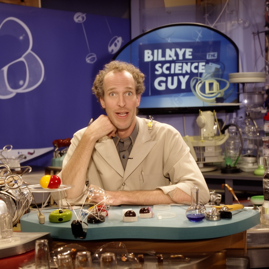AI-generated illustration of Bill Nye the Science Guy (TV series)