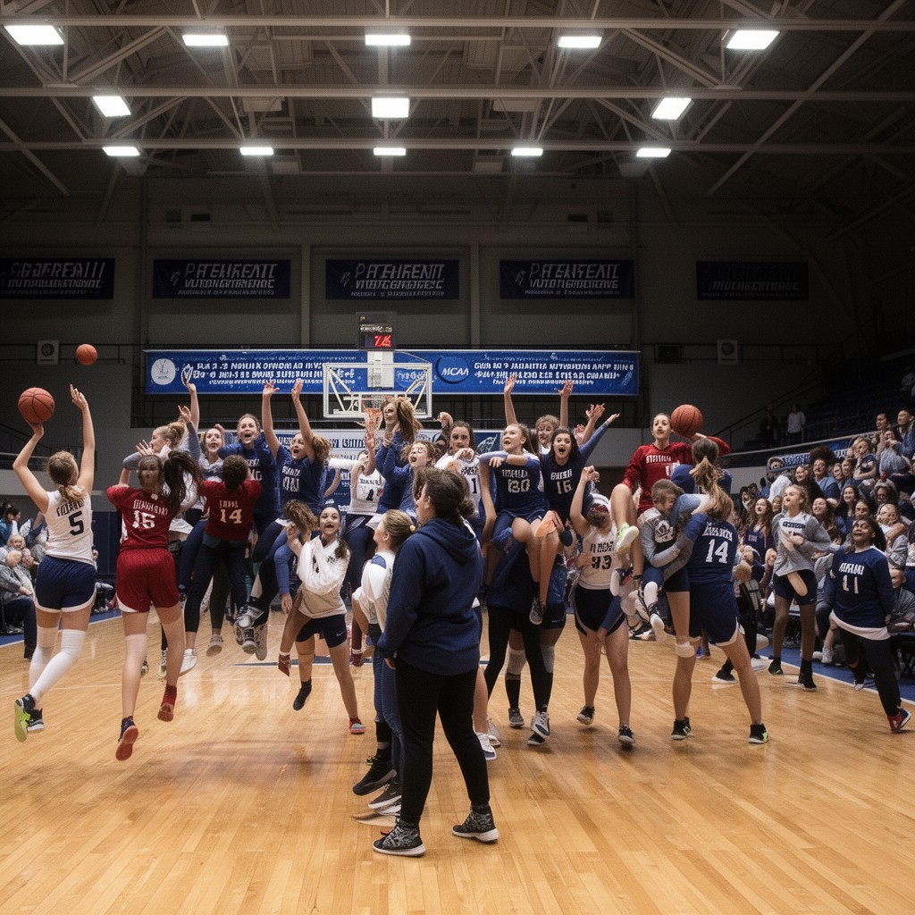 AI-generated illustration of NCAA Division III women’s basketball tournament