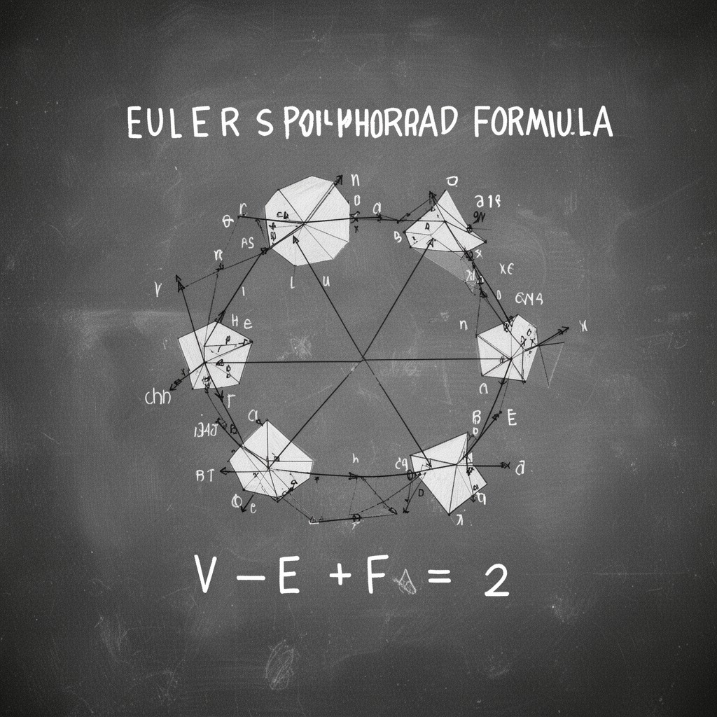 AI-generated illustration of Euler’s polyhedron formula