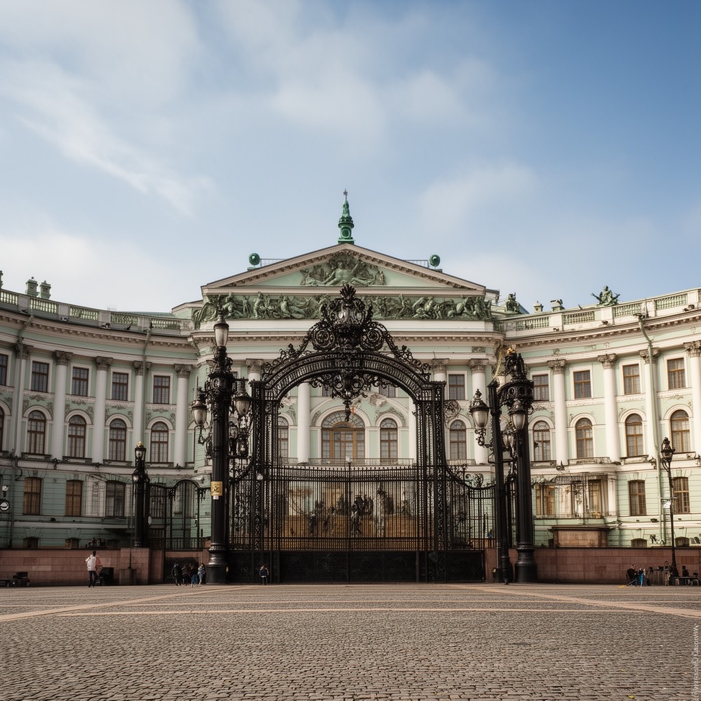AI-generated illustration of Imperial Academy of Sciences in Saint Petersburg