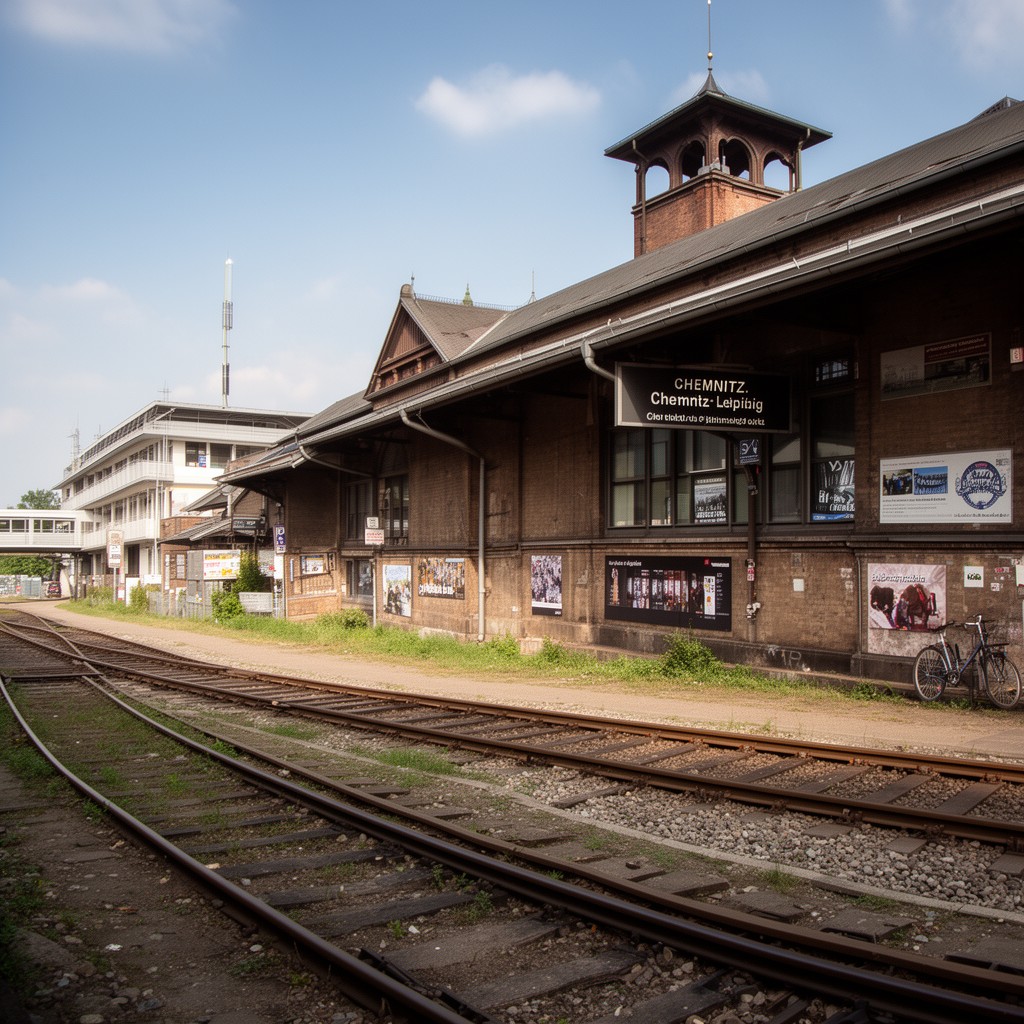 AI-generated illustration of Chemnitz–Leipzig railway