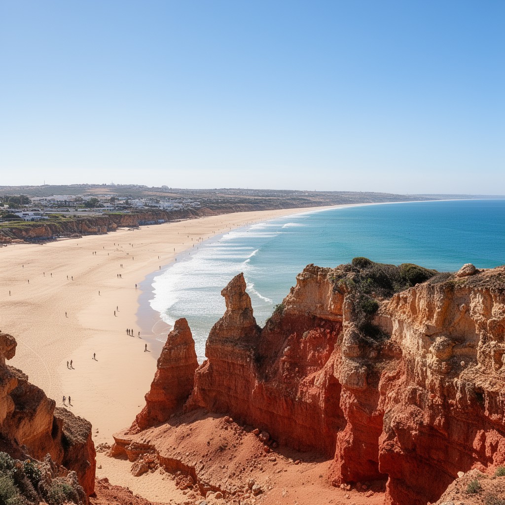 AI-generated illustration of Loulé coastline