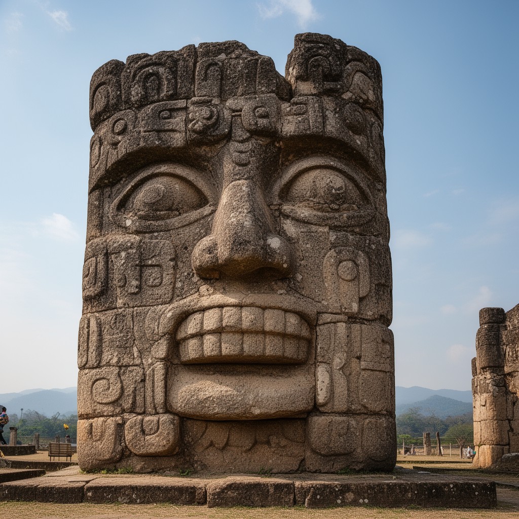 AI-generated illustration of Monolith of Tlaloc