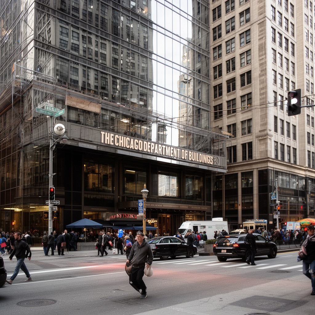 AI-generated illustration of Chicago Department of Buildings