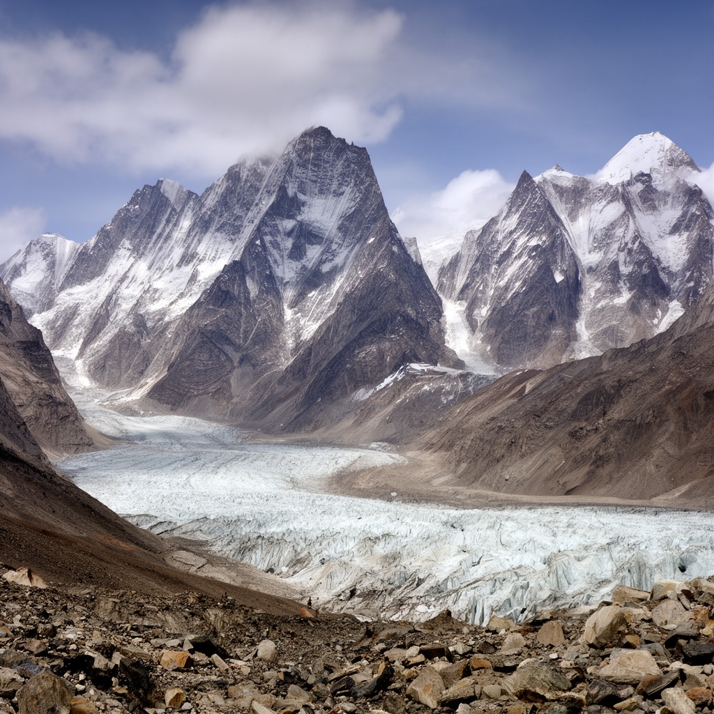 AI-generated illustration of Baltoro Muztagh