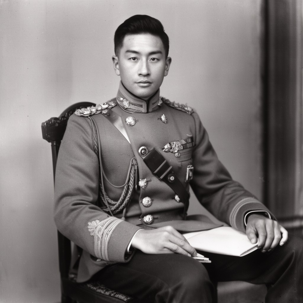 AI-generated illustration of Prince Fushimi Hiroyasu