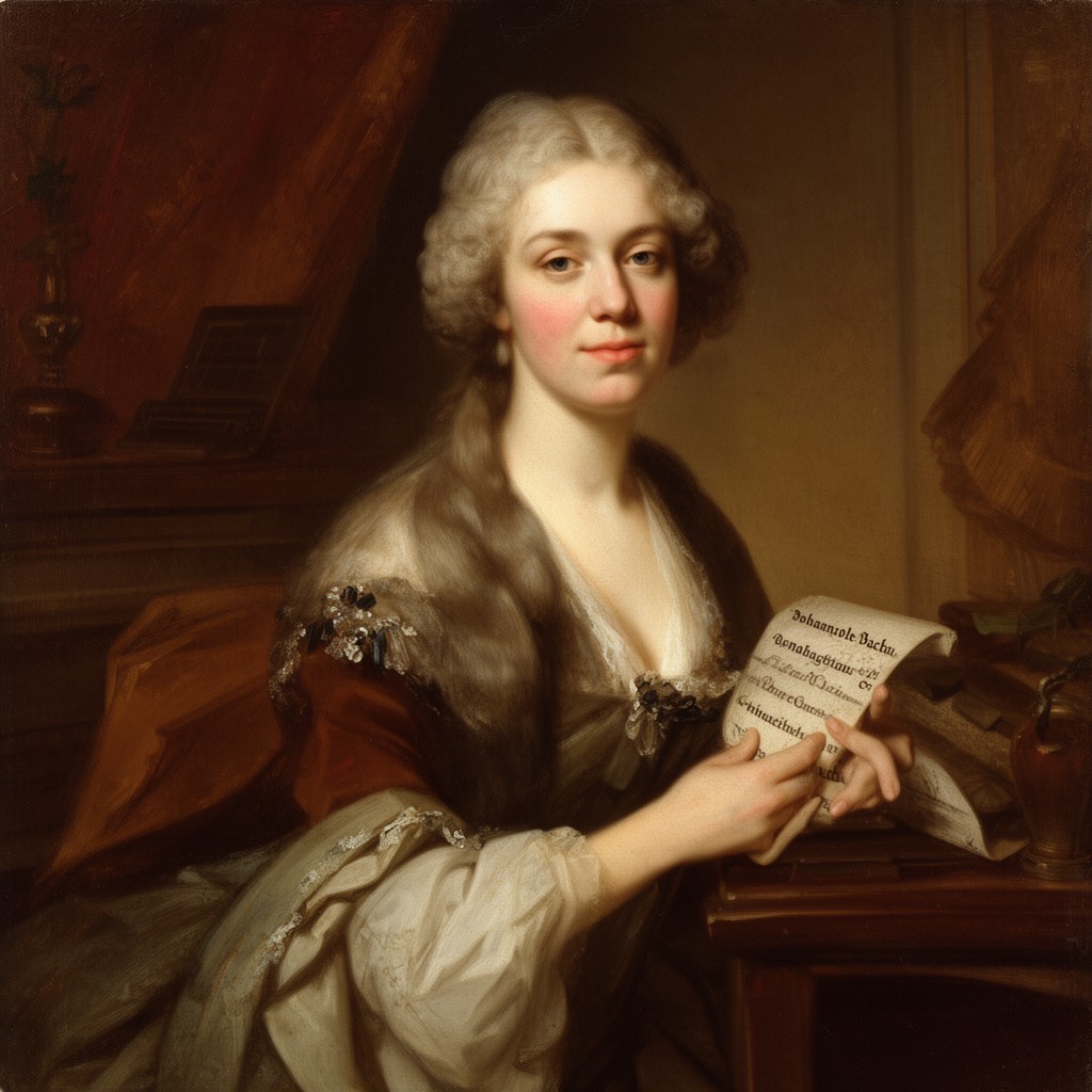 AI-generated illustration of Anna Magdalena Bach