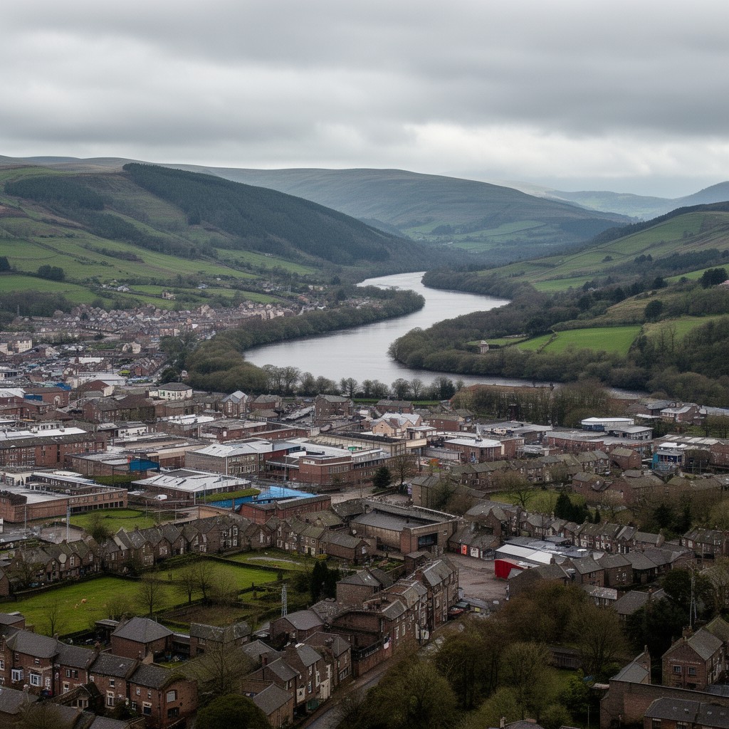 AI-generated illustration of Torfaen