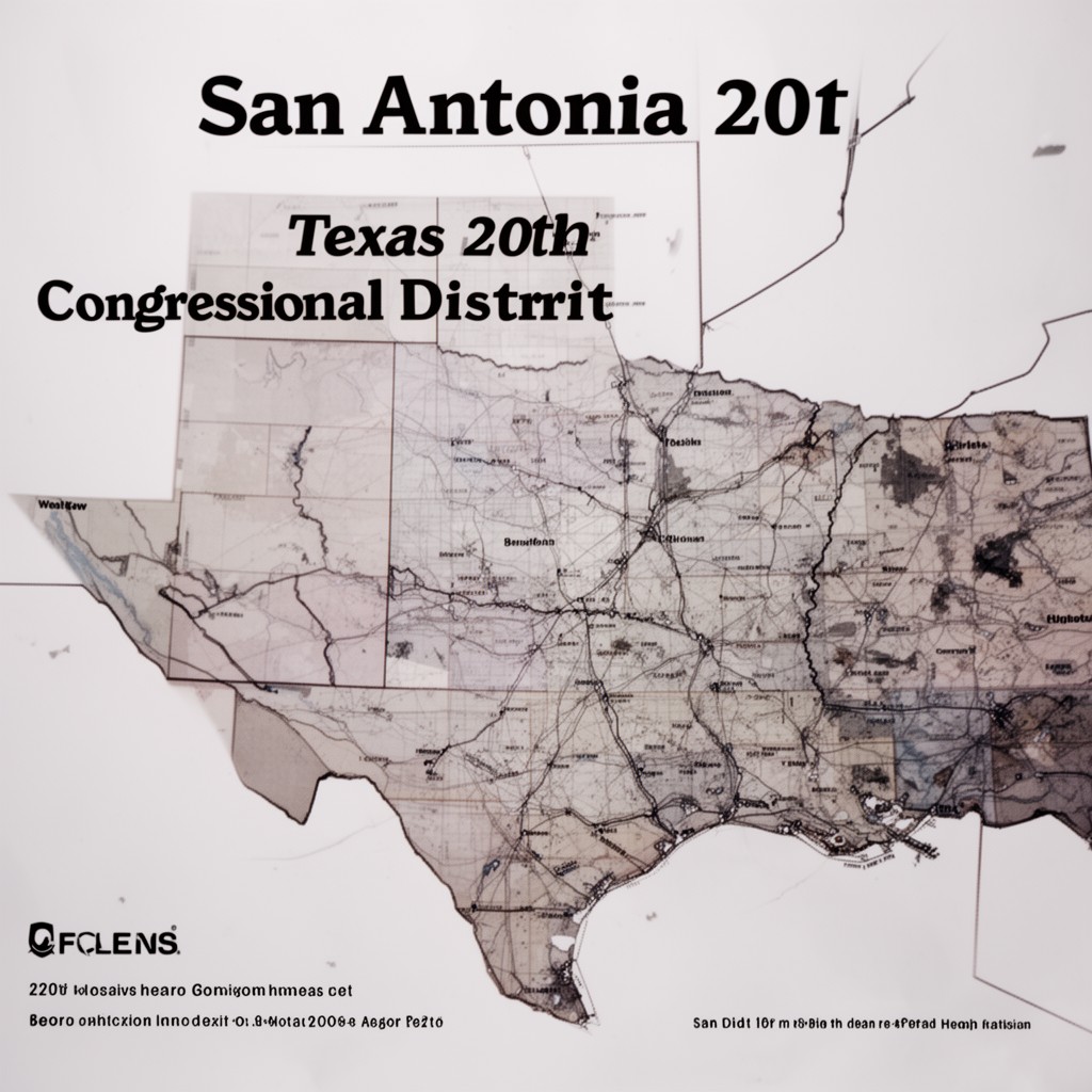 AI-generated illustration of Texas's 20th congressional district