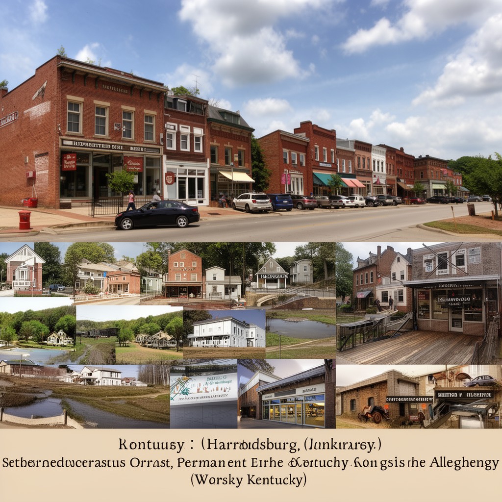 AI-generated illustration of Harrodsburg, Kentucky