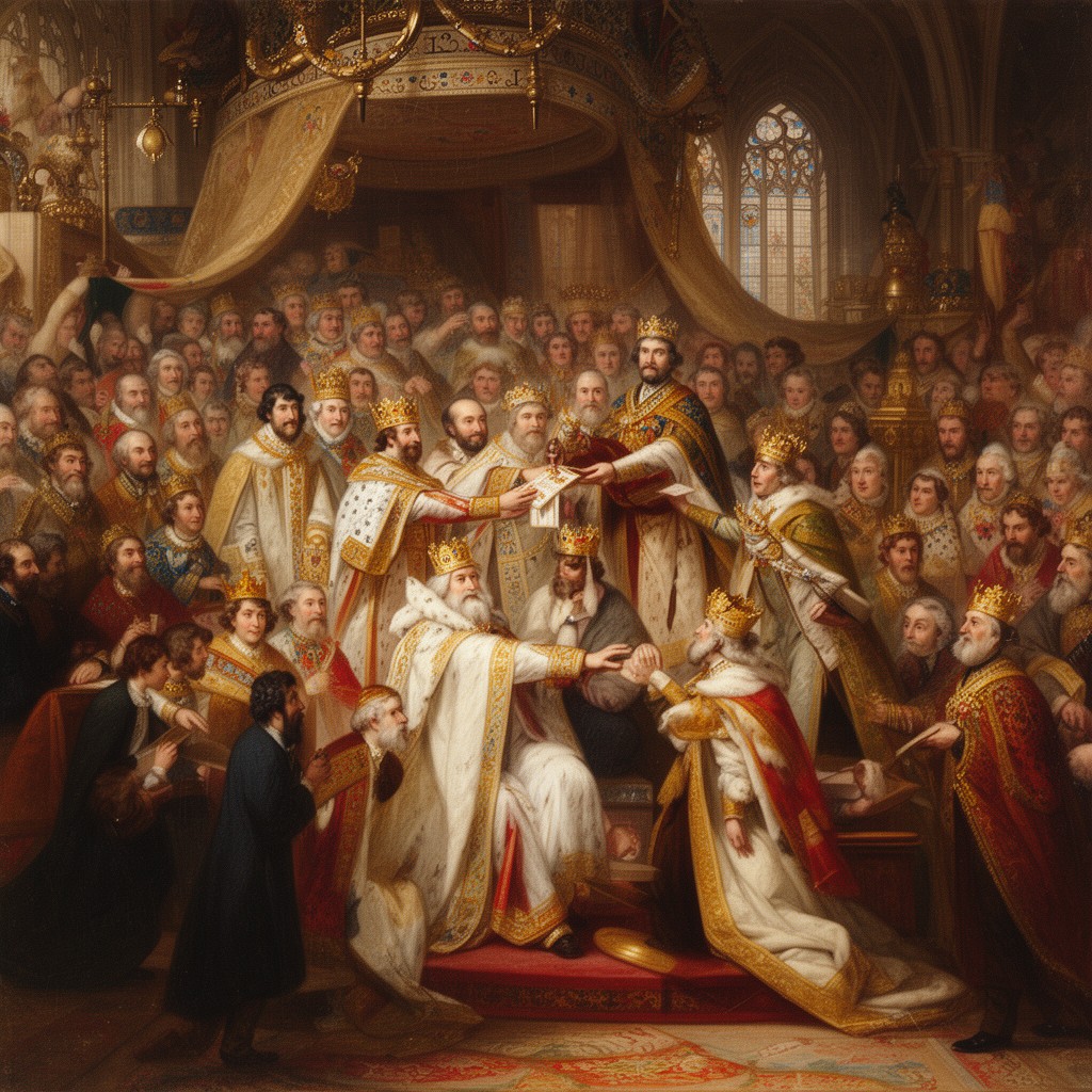 AI-generated illustration of Coronation of James II
