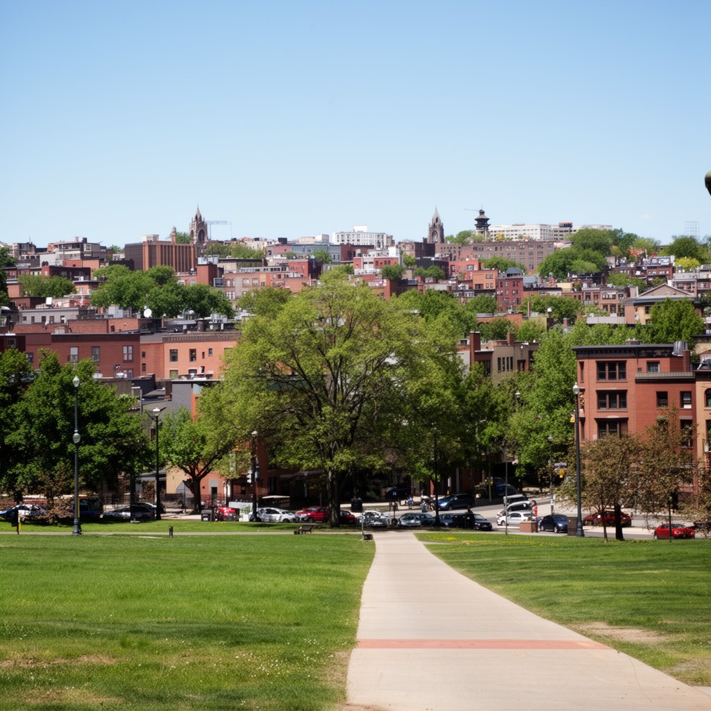 AI-generated illustration of Hyde Park, Boston