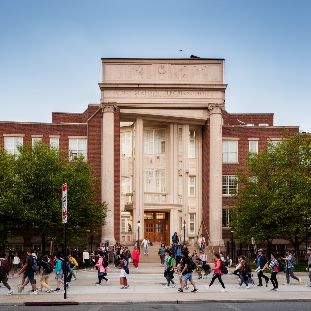 AI-generated illustration of Malden High School