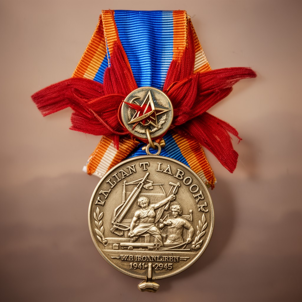 AI-generated illustration of Medal for Valiant Labour in the Great Patriotic War 1941–1945