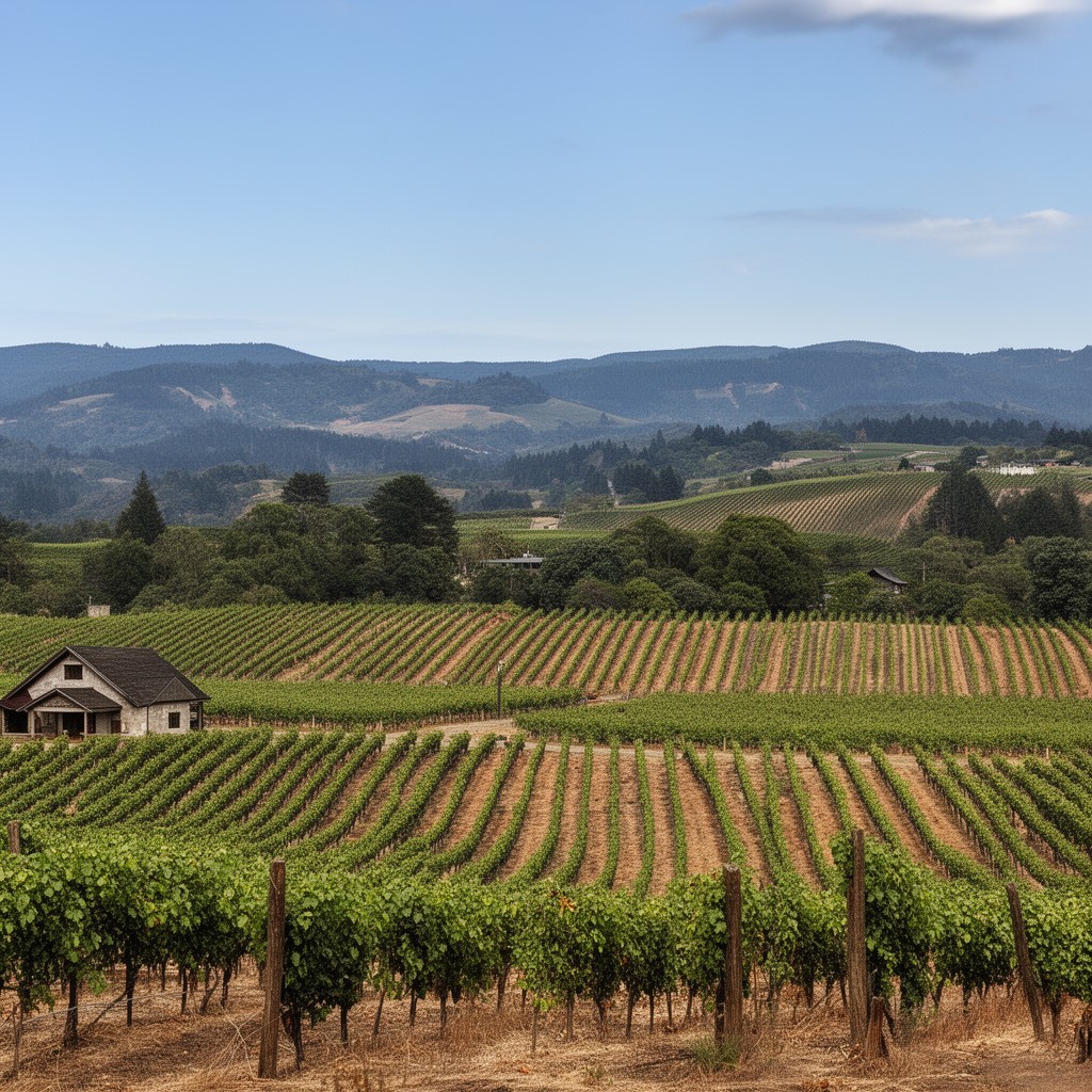 AI-generated illustration of Yamhill-Carlton AVA