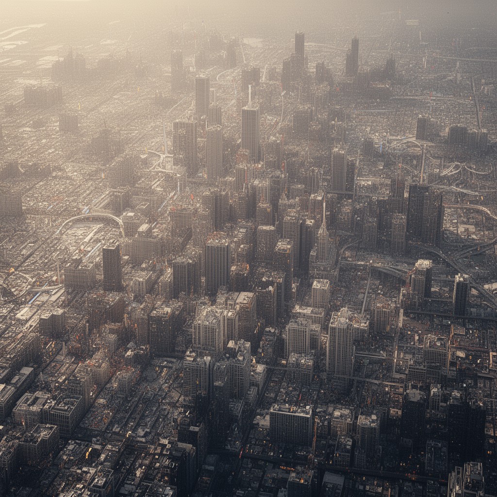 AI-generated illustration of Chicago metropolitan area