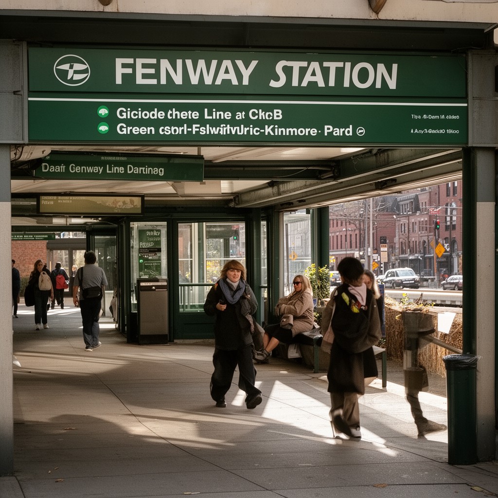 AI-generated illustration of Fenway station