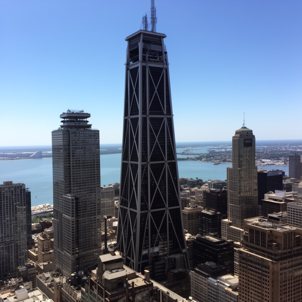 AI-generated illustration of John Hancock Center