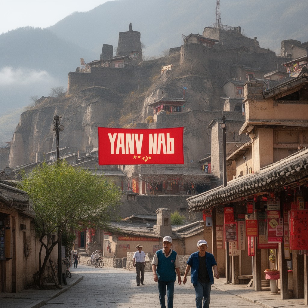 AI-generated illustration of Yan'an