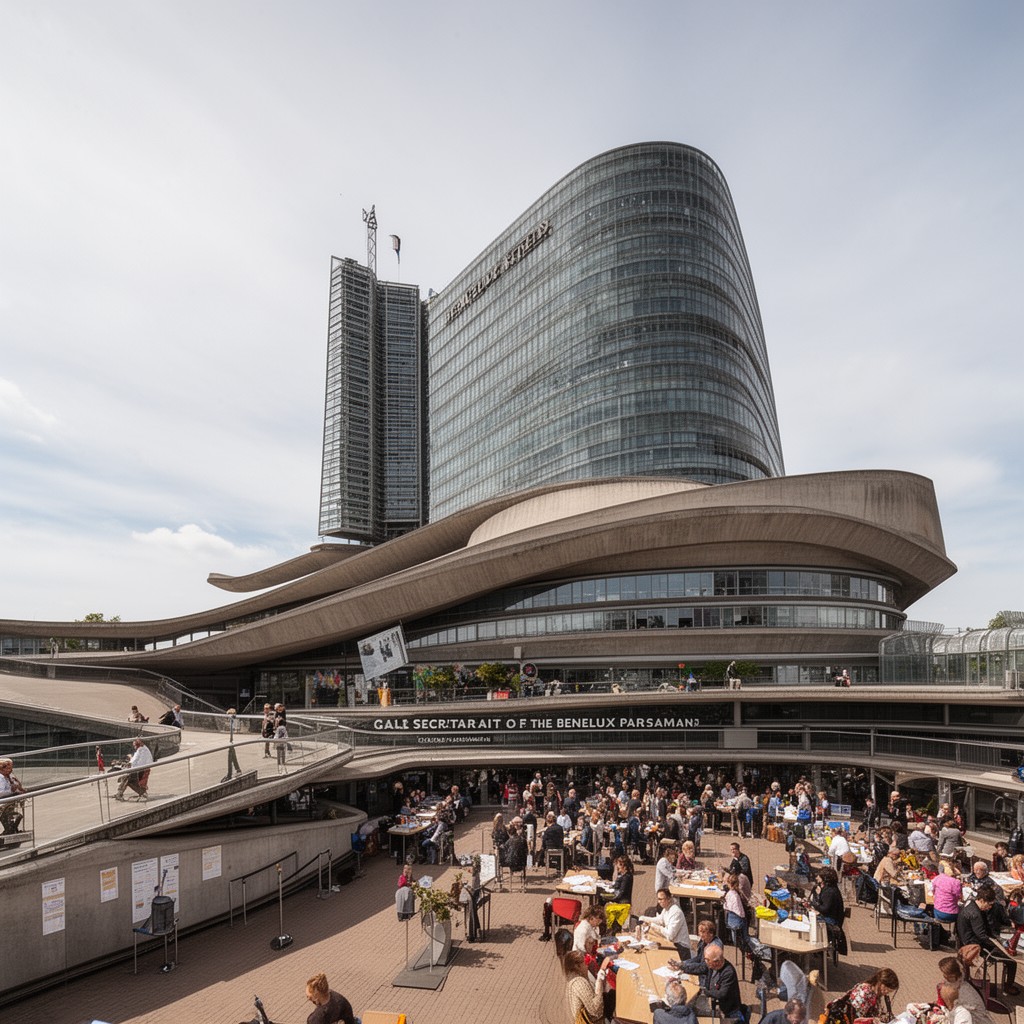 AI-generated illustration of Secretariat of the Benelux Parliament