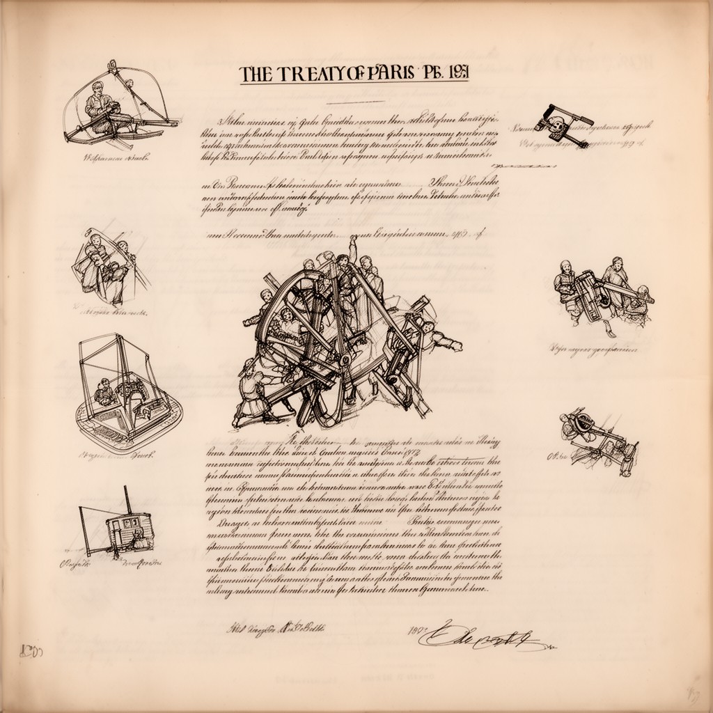 AI-generated illustration of Treaty of Paris (1951)