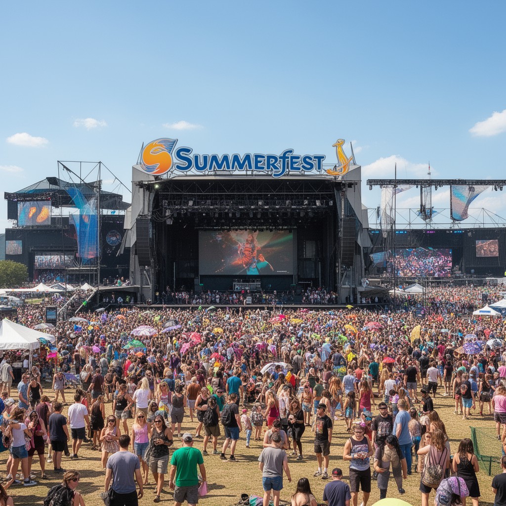 AI-generated illustration of Summerfest music festival